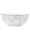 Gleaming leaves rain down on this white bone china bowl, topped off with a platinum rim. From Lenox Lifestyle dinnerware, these dishes are playfully modern and naturally chic, and have an enchanting look that's fresh and perfect for every occasion. Qualifies for Rebate