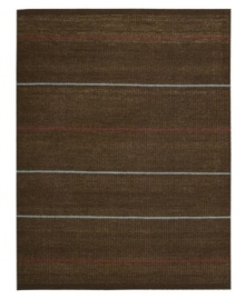 Subtle striping gives way to understated sophistication in the Horizon area rug from Calvin Klein. Generously thick wool fibers are hand tufted in India for remarkable strength and detailed design. Perfect for mixing with any style decor.