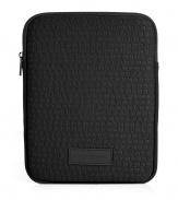Great for that guy-on-the-go, this logo tablet case from Marc by Marc Jacobs is perfect for the daily commute or effortless jet-setting - Logo-detailed neoprene with top zip closure and front logo plaque - Great for work, travel, or as a thoughtful gift