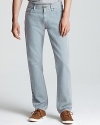 Pop some color into your weekend wardrobe with these handsome jeans from 7 For All Mankind, featuring an on-trend design with a slim, straight leg for modern appeal.