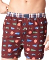 Classic style with adorable allover print boxer by Tommy Hilfiger is made from 100% cotton for all day comfort.