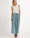 Airy linen, in a softly pleated floor-length silhouette with cleverly pleated belt loops and an included slender leather belt.Pleated belt loopsLeather belt includedSide slash pocketsConcealed side zipAbout 38 longLinenDry cleanMade in Italy of imported fabricModel shown is 5'10½ (179cm) wearing US size 4.OUR FIT MODEL RECOMMENDS ordering true size. 