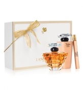 For the Holiday, Trésor captures the spirit of eternal love. This collection combines the elegance of rose, muguet and lilac with the sparkle of peach and apricot blossom for an elegant and radiant fragrance. Gift set contains: