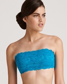 A lined lace bandeau makes a great alternative to your everyday bra. A lined lace bandeau makes a great alternative to your everyday bra.