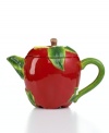 Take a bite out of Martha Stewart Collection's Apple collection with this figural teapot. A shiny red peel evoke fall's juiciest fruit from every corner of your kitchen.