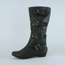 Carrini Havyn 4 Buckle Wedge Boot Carrini Havyn 4 Buckle Wedge Boot