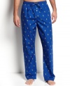 Roomy and relaxed fitting pajama pant by Polo Ralph Lauren is ideal to sleep or just relax in. Makes a great gift.