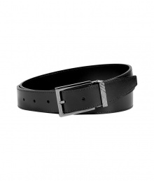 Add a sleek, streamlined finish to your look with Burberry Brits impeccably styled black calfskin belt - Logo engraved buckle with characteristic check detail - Pair with everything from jeans, chinos and cords to sharply tailored suits Add a sleek, streamlined finish to your look with Burberry Brits impeccably styled black calfskin belt - Logo engraved buckle with characteristic check detail - Pair with everything from jeans, chinos and cords to sharply tailored suits