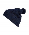 Urban-cool outerwear calls for a finish of chic accessories, and Rag & Bone has just the hat to give your look that sleek sporty edge - Ribbed brim, tonal pom-pom - Close, slouchy fit - Wear with modern tailored coats and matching navy mittens