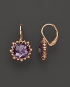 Faceted amethyst shines in a beaded setting. From Anzie.