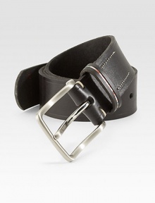 A finishing touch to any ensemble, crafted in sleek, vegetable leather with a smooth metal buckle.LeatherAbout 1½ wideImported