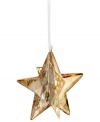 Star bright. The Golden Shadow Star ornament brings new brilliance to modern holidays, combining the gleam of Swarovski crystal with goldtone metal and sparkling chatons.