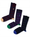 This two pack of socks from Polo Ralph Lauren will add style to your footwear.