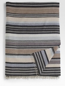 A welcome addition to any room, woven for exquisite comfort and style in an array of colorful stripes. Fringed ends 51 X 75 Wool/polyamide; dry clean Made in Italy