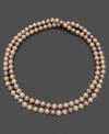 Petal pinks and lavenders give these cultured freshwater pearls (8-9 mm) a pretty flush. Approximate length: 36 inches.