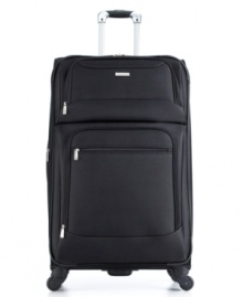 Travel takes shape in this super sleek and modern suitcase with three exterior pockets ideal for stashing necessities and having easy access to magazines, books and other essentials during your trip. An expandable main compartment features a full mesh pocket on the interior of the lid that always packs organization in. Limited lifetime warranty. Travel takes shape in this super sleek and modern suitcase with three exterior pockets ideal for stashing necessities and having easy access to magazines, books and other essentials during your trip. An expandable main compartment features a full mesh pocket on the interior of the lid that always packs organization in. Limited lifetime warranty.