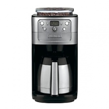 This superbly sleek and fully programmable coffee maker takes your coffee from whole bean to hot cup in just minutes. The built-in burr grinder pulverizes the beans without removing the flavor, then brews the grounds directly into a double-wall insulated thermal carafe that keeps it warm for hours. It's also highly customizable - choose your grind amount, brew strength and cup amount. Model# DGB900. Manufacturer's limited 3-year warranty. This superbly sleek and fully programmable coffee maker takes your coffee from whole bean to hot cup in just minutes. The built-in burr grinder pulverizes the beans without removing the flavor, then brews the grounds directly into a double-wall insulated thermal carafe that keeps it warm for hours. It's also highly customizable - choose your grind amount, brew strength and cup amount. Model# DGB900. Manufacturer's limited 3-year warranty.