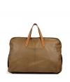 Super-luxurious bag made ​.​.of fine, beige lamb leather - Casual, bulbous-shaped shopper is very spacious - With decorative accent leather inserts, two short handles and top zipper - Fashionable choice for work, school, sports or a weekend getaway