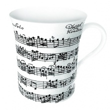 Whimsical drinkware to add fun and color to the table. Konitz mugs feature the highest quality color and glaze. Black text of a piece of music on white ground. Whimsical drinkware to add fun and color to the table. Konitz mugs feature the highest quality color and glaze. Black text of a piece of music on white ground.