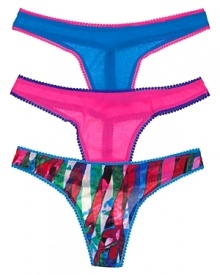 A sexy sheer mesh hip g with contrast lace trim from OnGossamer. A sexy sheer mesh hip g with contrast lace trim from OnGossamer.