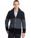 Snuggle up in style, this Kenneth Cole Reaction cardigan is handsome and warm.