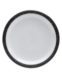 Colorful confetti shines on these Jet Skyline dinner plates like bright city lights. Mix and match with Denby Jet and Jet Stripes to personalize casual tables with modern polish. In microwave- and oven-safe stoneware for easy reheating. Colorful confetti shines on these Jet Skyline dinner plates like bright city lights. Mix and match with Denby Jet and Jet Stripes to personalize casual tables with modern polish. In microwave- and oven-safe stoneware for easy reheating.