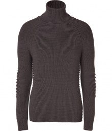 A chic take on the timeless-classic turtleneck, Belstaffs ribbed pullover is an ultra contemporary choice however you choose you wear it - Turtleneck, long sleeves, allover ribbing with contrast patterning - Modern slim fit - Team with sporty outerwear and rugged weather boots