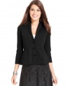 Alfani's shawl-collar petite jacket adds a chic finishing touch to your ensemble.