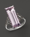 Badgley Mischka Pink Amethyst With Brown Diamond Cocktail Ring