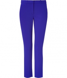 A chic pair of ankle-cropped trousers is a wardrobe essential, and Josephs vibrant cobalt blue stretch style has enduring appeal - Medium rise, in a straight leg, 7/8 cut - Belt loops and zip fly - Slash pockets at sides, single decorative flap pocket at rear - Easy and elegant, perfect for pairing with a button down, a cashmere pullover or a silk blouse and ballet flats or pumps A chic pair of ankle-cropped trousers is a wardrobe essential, and Josephs vibrant cobalt blue stretch style has enduring appeal - Medium rise, in a straight leg, 7/8 cut - Belt loops and zip fly - Slash pockets at sides, single decorative flap pocket at rear - Easy and elegant, perfect for pairing with a button down, a cashmere pullover or a silk blouse and ballet flats or pumps