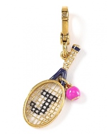 Game, set, match. This tennis racquet charm from Juicy Couture adds a sporty touch. Game, set, match. This tennis racquet charm from Juicy Couture adds a sporty touch.