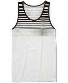 Enjoy the skyline. Take your look down to the sand this summer with this cool quarter striped tank from American Rag. Enjoy the skyline. Take your look down to the sand this summer with this cool quarter striped tank from American Rag.