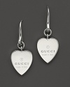 Logo-stamped hearts, in shining sterling silver.