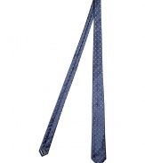 Stylish tie in fine, pure blue silk - Elegant silver polka dot motif - Soft, satin-y material has a subtle sheen - Slimmer cut is modern and polished - Ideal for work and evenings out - Pair with a crisp, white button down and a dark suit - Also makes a superb gift