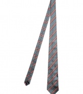 Stylish tie in fine, pure blue and pink silk - Elegant, multicolor stripe motif - Soft, satin-y material has a subtle sheen - Medium-width cut is classically cool and polished to perfection - Ideal for work and evenings out - Pair with a crisp, white button down and a dark suit - Also makes a superb gift