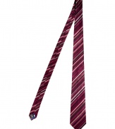 Add a stylish accent to your tried-and-true workweek look with this mod-inspired printed tie from PS by Paul Smith - Slim silk tie with all-over stripe print - Pair with a sleek suit or a button down, blazer, and jeans