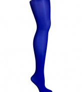 Soft and cozy with a semi-opaque finish, Fogals cobalt tights set an eye-catching foundation for countless looks - Semi-opaque, comfortable stretch waistband, cotton gusset, nude heel, reinforced toe - Perfect for accenting sleek neutral hues