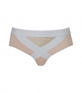 Spearheading the innerwear-as-outerwear trend, VPLs easy to layer pieces offer a fashion-forward alternative to lingerie - Contrasting elastic waistband, banded front detail with metallic inlay, back dart detail - Perfect under any outfit or paired with a matching bra for stylish lounging