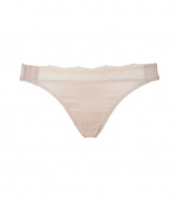 Vintage-inspired styling informs this coquettish thong from Stella McCartney - Lace-detailed waistband and pinktuck detailing at hips- Perfect under any outfit, or pair with a matching bra for stylish lounging