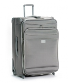Constructed from tough ballistic nylon, this all-business suiter stands up against travel's biggest obstacles, keeping your wardrobe necessities wrinkle-free and always in top-notch condition. The ultra-light frame and expandable main compartment let you pack more and still glide effortlessly on the long-lasting ball-bearing wheels. Limited lifetime warranty. Constructed from tough ballistic nylon, this all-business suiter stands up against travel's biggest obstacles, keeping your wardrobe necessities wrinkle-free and always in top-notch condition. The ultra-light frame and expandable main compartment let you pack more and still glide effortlessly on the long-lasting ball-bearing wheels. Limited lifetime warranty.