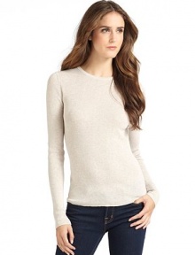 THE LOOKRibbed crewneckLong sleevesPullover styleCurved hemTHE FITAbout 25 from shoulder to hemTHE MATERIALCottonCARE & ORIGINDry cleanImportedModel shown is 5'11 (180cm) wearing US size Small. THE LOOKRibbed crewneckLong sleevesPullover styleCurved hemTHE FITAbout 25 from shoulder to hemTHE MATERIALCottonCARE & ORIGINDry cleanImportedModel shown is 5'11 (180cm) wearing US size Small.