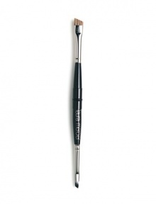 This double-ended eyebrow brush has small, pointed bristles on one end for more precise work and stiff, angled bristles on the other end for filling in larger areas. Long handle brush, composed of high-quality synthetic fibers. Specially designed for use with Laura Mercier's Eyebrow Pencil and Brow Powder Duos. Made in USA. 