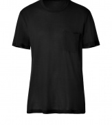 Classic black short sleeve crew neck pocket tee- This versatile crew neck t-shirt is a must-have - Sleek, slim fit and front pocket detail - Wear with jeans, a blazer, and boots for everyday - Try with cargo pants and trainers