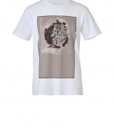 Inject bold style into your casual wardrobe staples with this printed tee from Marc Jacobs - Crew neck, short sleeves, slim fit, front graphic - Wear with jeans, chinos, corduroys, or slim suit pants