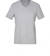 Detailed in super soft pima cotton, Vinces tagless tee is destined to be you go-to layering staple - V-neckline, short sleeves - Slim fit - Wear with everything from chinos and sneakers to shorts and flip-flops