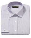 Stripe your way to success with the fine lines of this well-appointed dress shirt from Donald Trump.