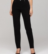 Style&co.'s ultra-affordable petite denim looks great in a relaxed, straight-leg silhouette. The black wash makes them even more flattering!