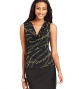 Elevate your look with Charter Club's status-print petite tank top. The chic silhouette makes it easy to transition from day to night, too.