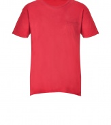 Better than your average basic, this stylish hand-dyed tee from Marc by Marc Jacobs will amp up your casual look - Crew neck, short sleeves, slim fit, side vents, slight high-low hem - Pair with straight leg jeans, chinos, or corduroys