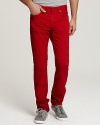 J Brand does color! The jeans you love now come in chromatic hues--an attractive alternative to everyday black and blue.